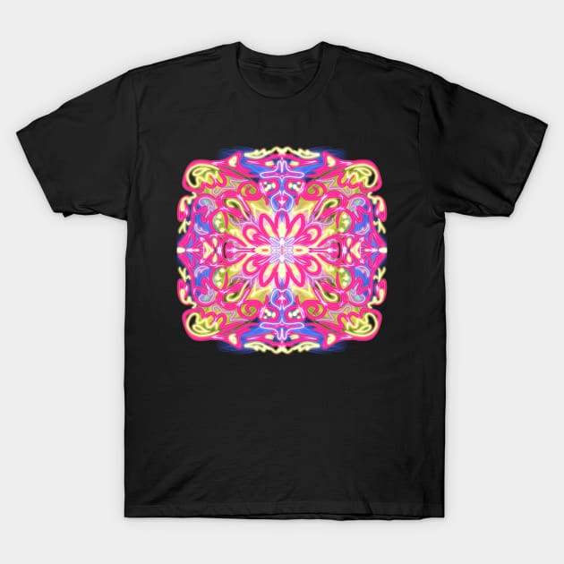 Lilac neon art T-Shirt by maryglu